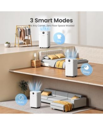 Dehumidifier for Bedroom, Dehumidifier for Basement up to 1800 sqft, 3 Operation Modes, 24H Timer, White