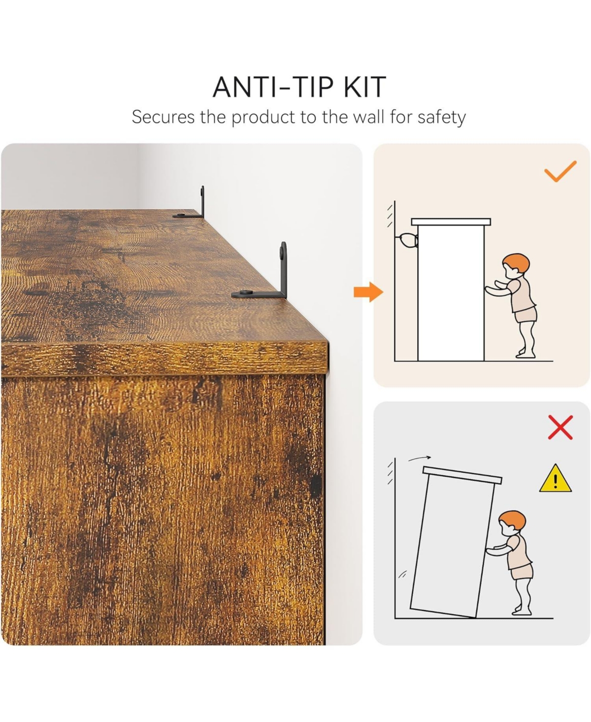 gaomon 67.4" Tall 5-Tier Farmhouse Bookcase – Wooden Bookshelf with Open Display Shelves and Storage, Freestanding Home Office, Living Roo