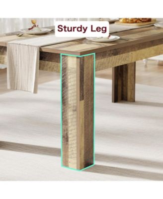 Rectangular Dining Table for 4–6, Large Kitchen Table with Spacious Tabletop, Farmhouse Dinner Table for Dining Room and Kitchen