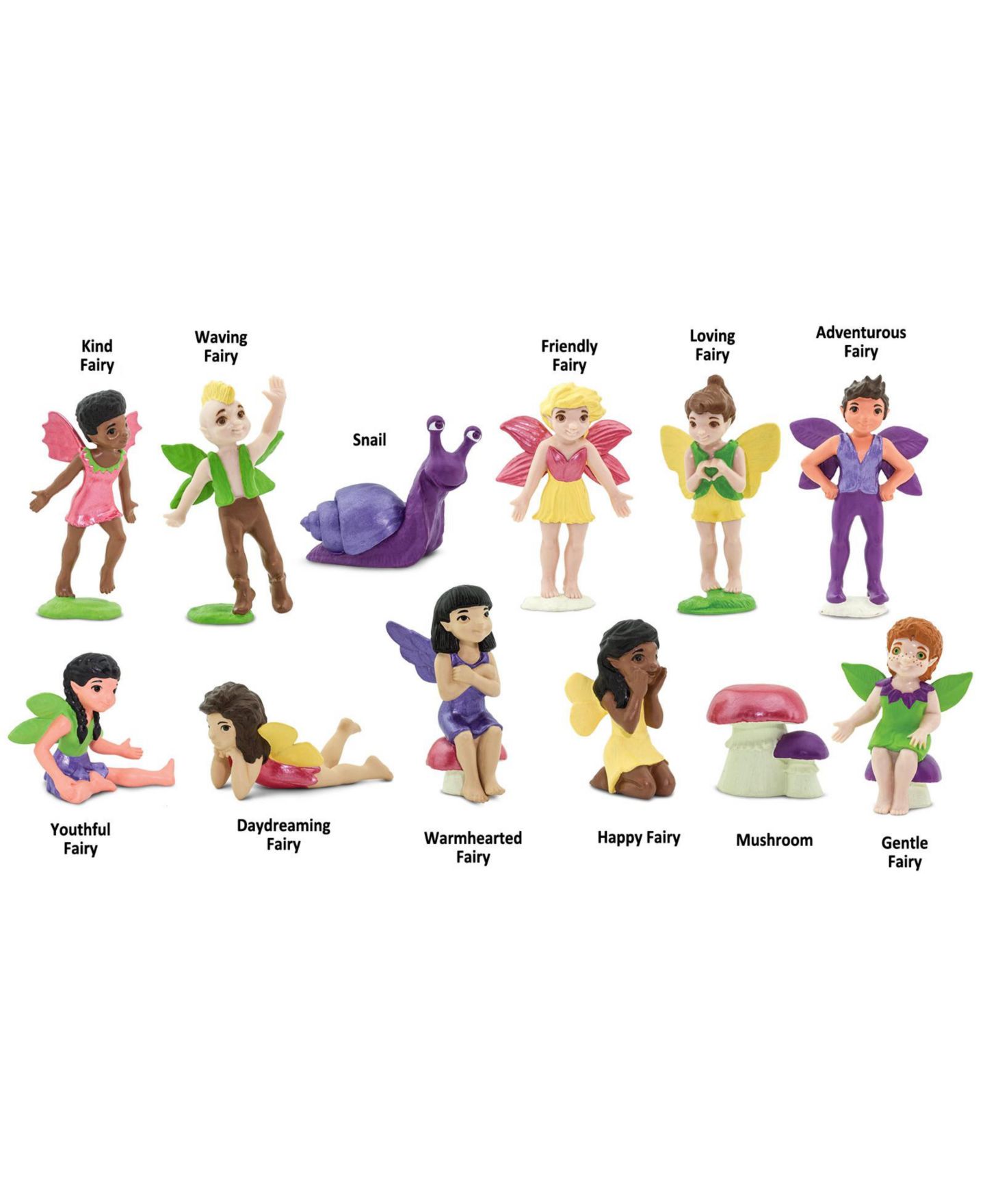 Детский игровой набор Safari Ltd. Friendly Fairies Super Toob Hand-Painted 12-Piece Playset, от 3 лет — фото 3