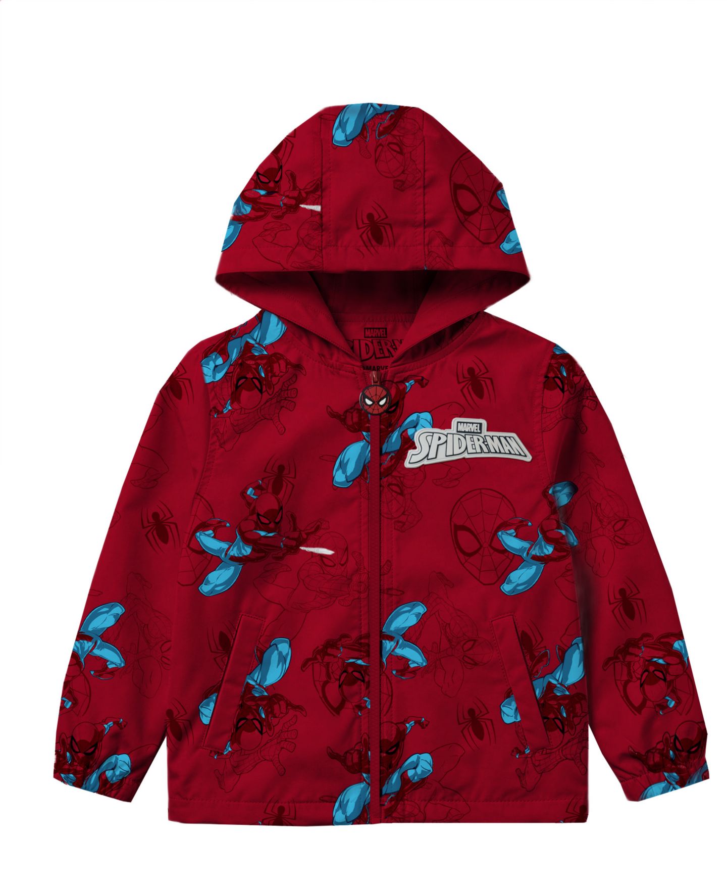 Куртка Spider-Man Printed Long-Sleeve Windbreaker Jacket для мальчиков, цвет: Красный — фото 1
