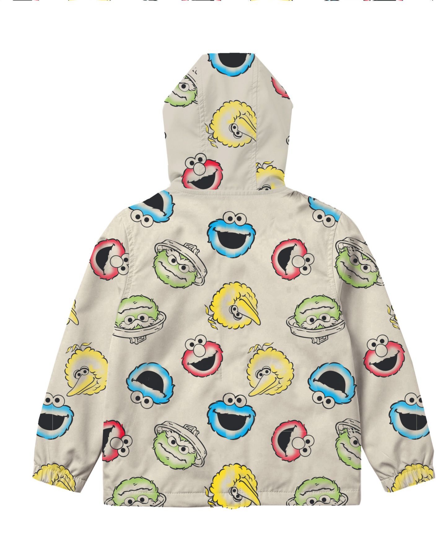 Куртка Sesame Street Printed Hooded Windbreaker Jacket для мальчиков, цвет: Бежевый — фото 2