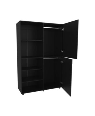 Ollie 2-Door Wardrobe with Open Storage