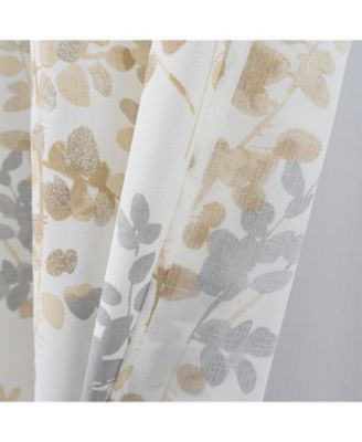 100% Polyester 140 GSM Aiden Printed Textured Grommet Curtain Panel