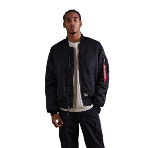 Мужская куртка Alpha Industries Big & Tall Men Ma-1 Mod Flight, цвет: Чёрный