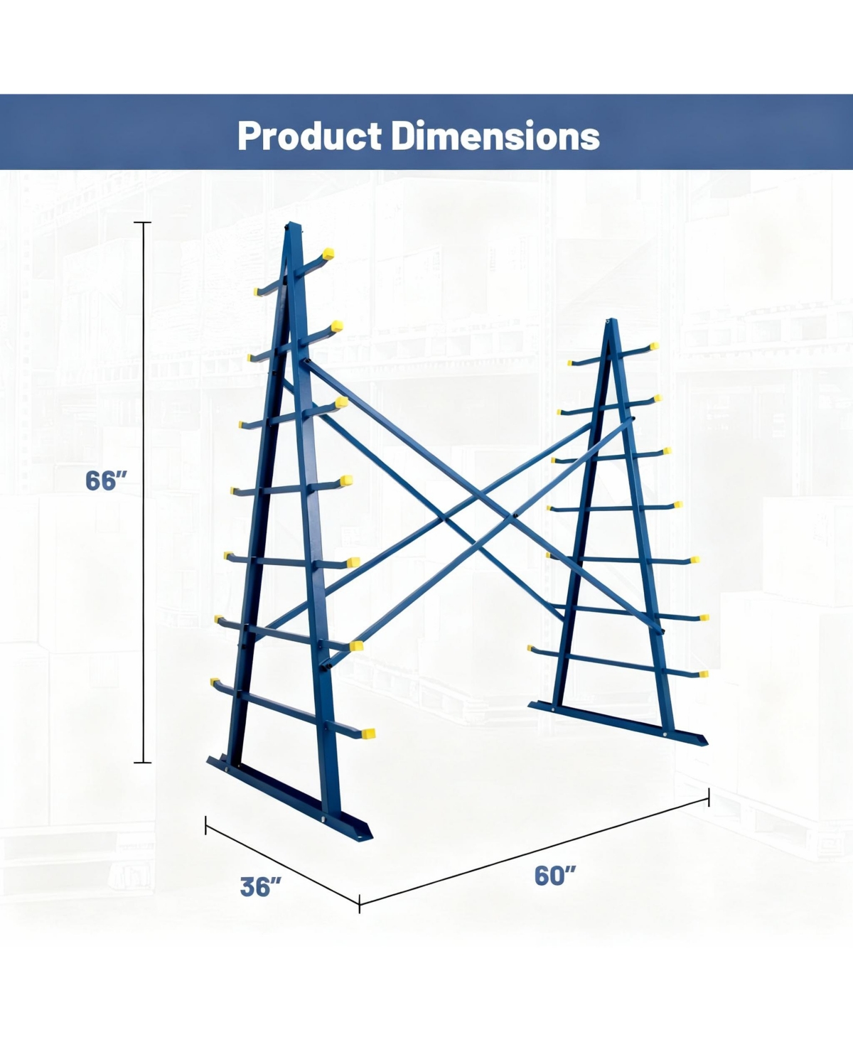 Yigii Adjustable Bar Pipe Storage Rack, 7 Levels