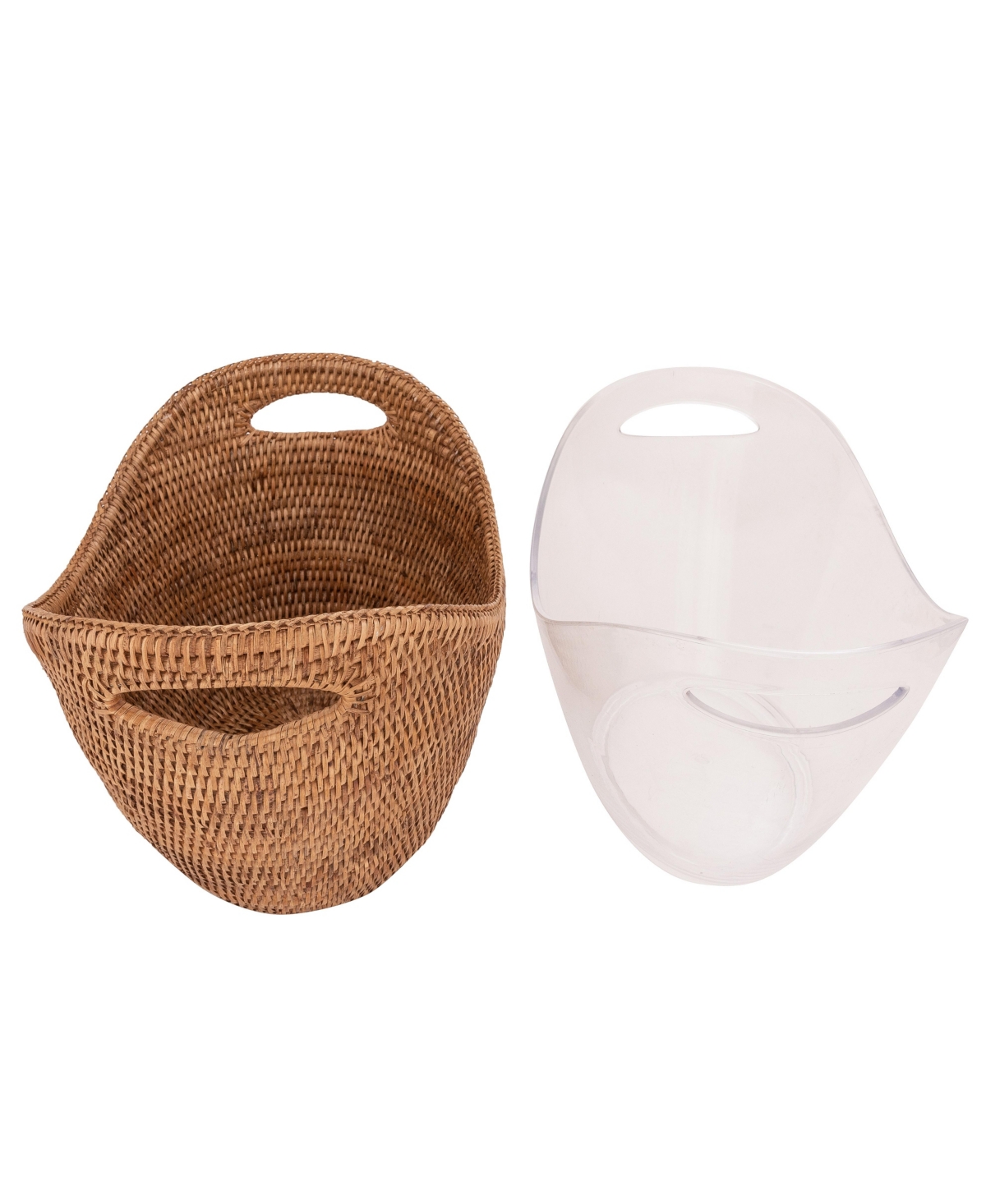 Artifacts Trading Company Rattan Champagne Bucket With Acrylic Insert