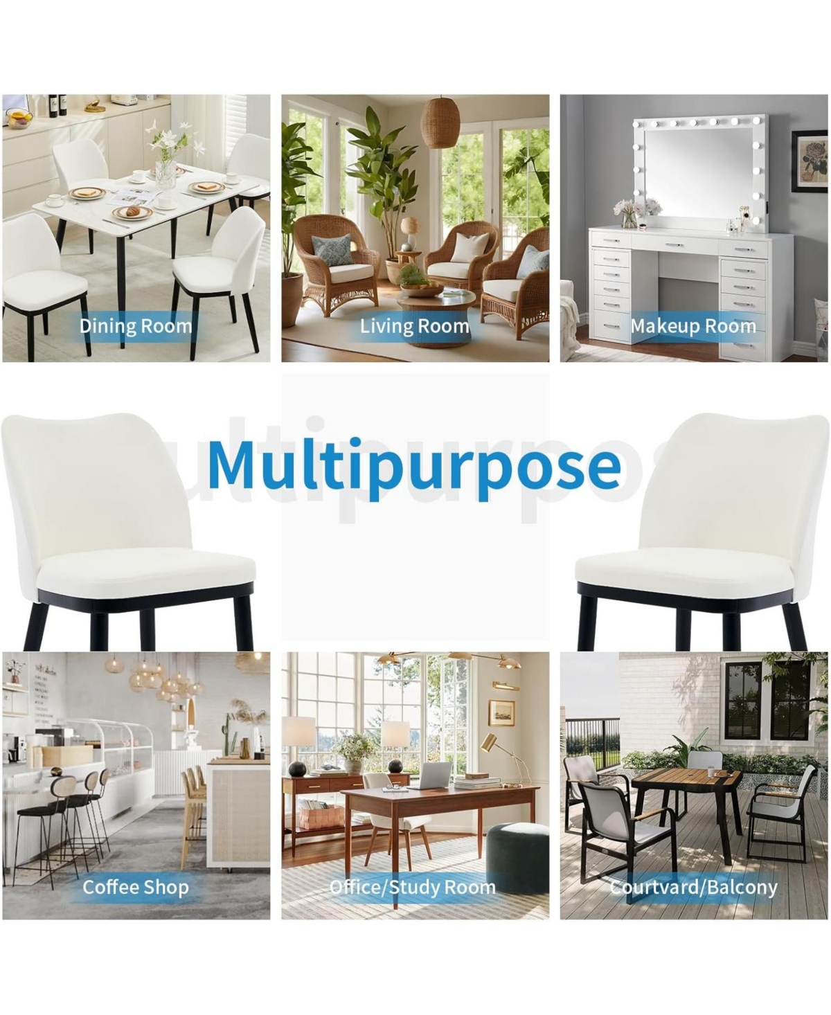 gaomon 2 Dining Chairs, Upholstered Velvet Dining Room Side Chairs, Chair for Dining Room with Padded Seat & Wood Legs-Modern Chairs