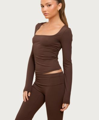 Women's Hayden Square Neck Long Sleeve Top