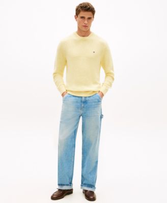 Men's Two-Tone Boucle Crewneck Sweater
