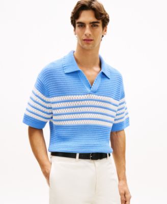Men's Johnny Collar Rugby Polo Shirt