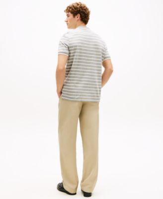 Men's Regular-Fit Tipped Linen Polo Shirt 