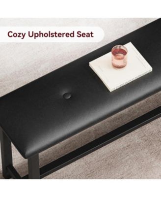 Dining Table Set for 4 Kitchen Table with Benches Rectangular Dining Room Table Set with 2 Upholstered Benches 3 Piece Dining Table Set Retro