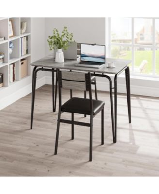 5-Piece Dining Table Set Sturdy Wooden Square Table and Chair Breakfast Table Set for 4 Person for Home or Commercial Dining Room