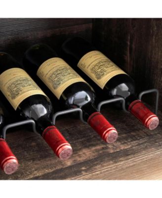 Wine Bar Cabinet with LED Light and Detachable Rack, Wine Cabinet with Mesh Door, Liquor Cabinet with Glass Holder and Coffee Bar for Liquor