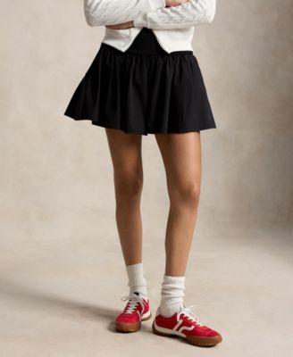 Women's Mid-Rise Flounce A-Line Mini Skirt