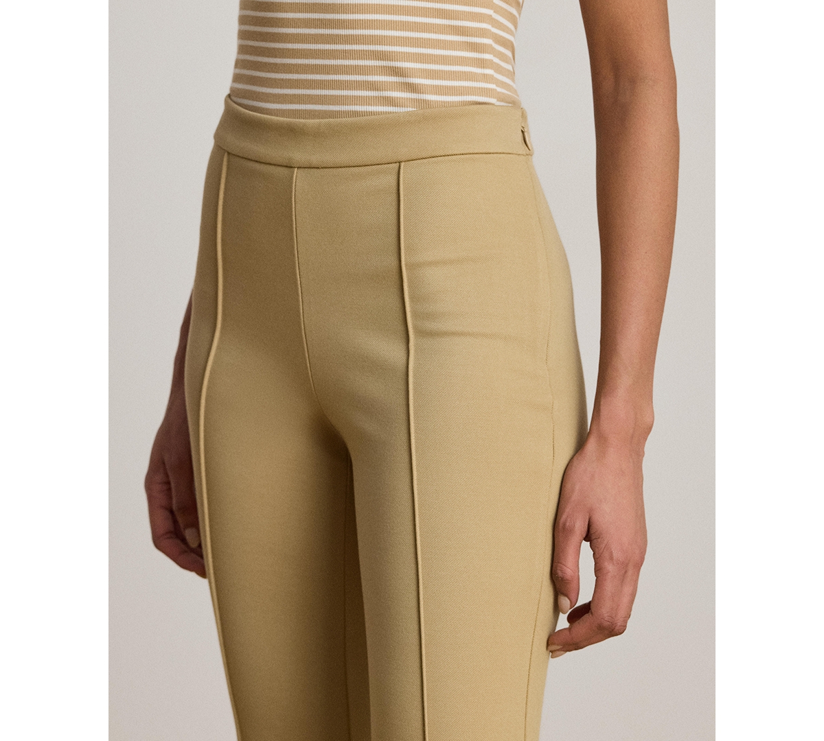 Lauren Ralph Women's Mid-Rise Flare Ankle-Length Pants