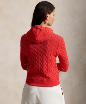 Women's Cable-Knit Full-Zip Hoodie