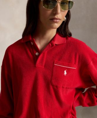 Women's Long-Sleeve Collared Polo Shirt