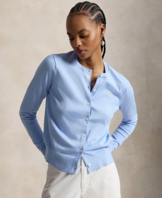 Women's Crewneck Button-Up Cardigan