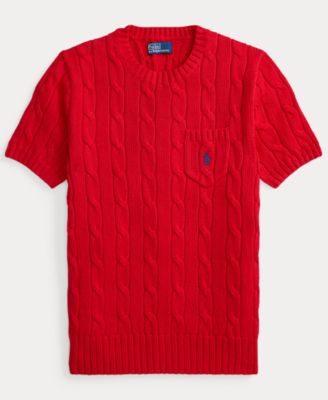 Women's Cable-Knit Short-Sleeve Sweater