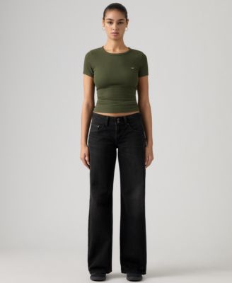 Women's Super-Low Double-Button Relaxed-Fit Denim Jean