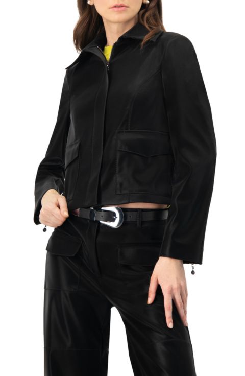 Женские куртки Ivonne Women's High Shine Biker Jacket