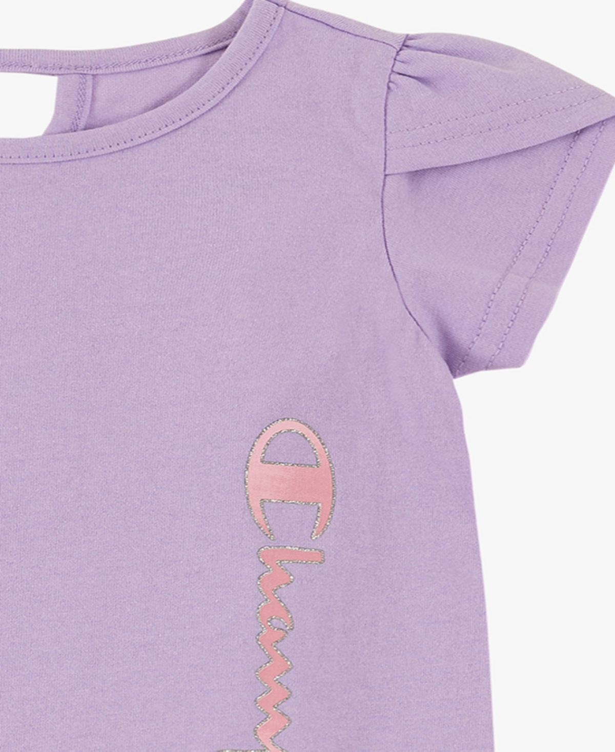 Champion Baby Girls' Flutter-Sleeve T-Shirt and Mesh Skort, 2-Piece Set