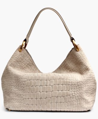 Glenwood Croco Suede Extra Large Shoulder Bag