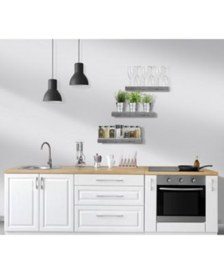 3 Pack 16 Inch  Floating Shelves - for Bedroom, Kitchen, Living Room, Office