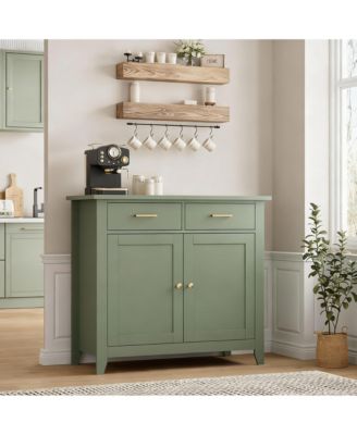 Farmhouse Buffet Cabinet with 2 Drawers and 2 Doors