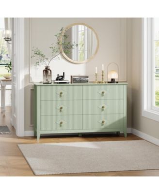 Extra Wide 6 Drawer Bedroom Dresser & TV Stand