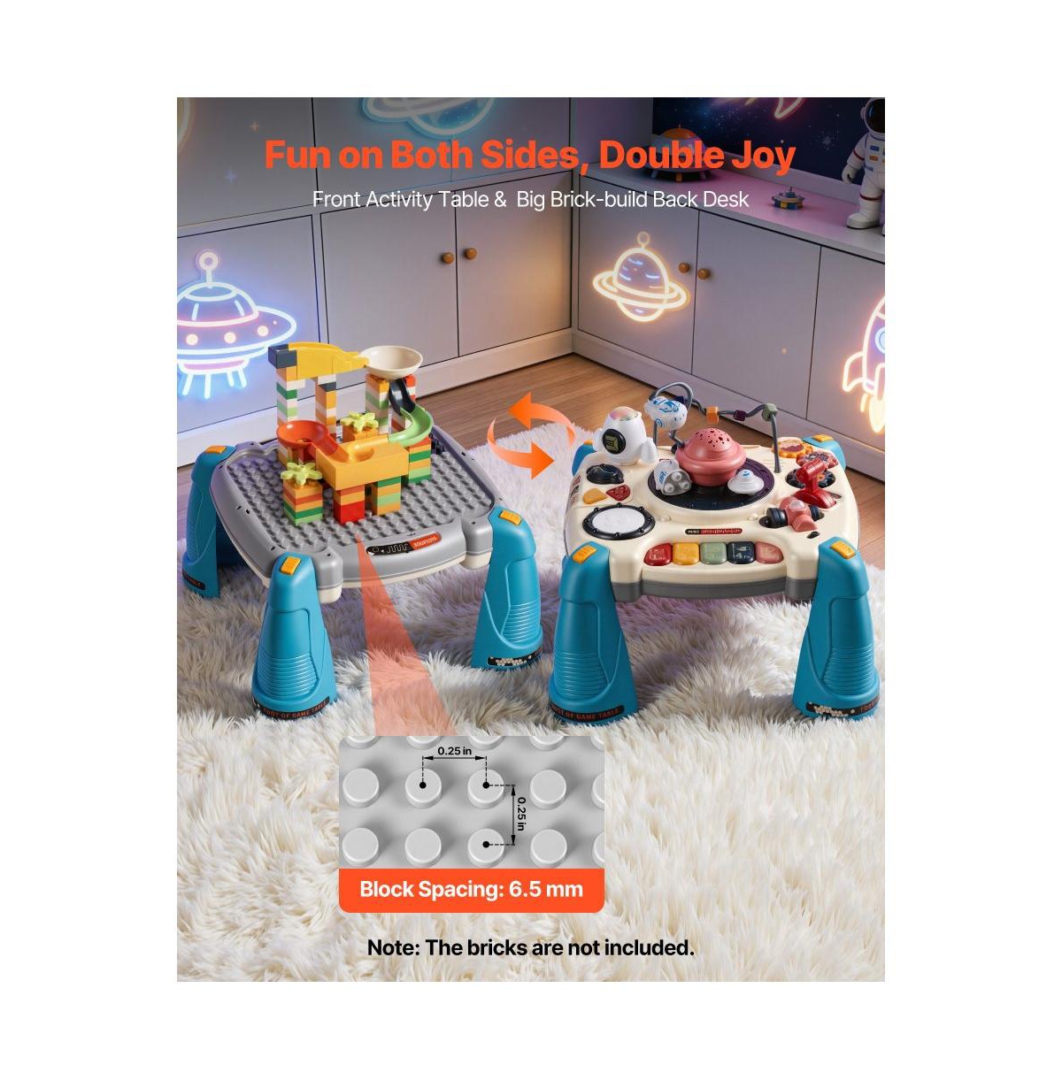 Slickblue Baby Spacecraft Activity Table for 6+ Months with Music & Lights