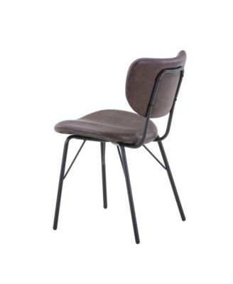 Modern Faux Leather Split-Back Upholstered Dining Chair (Set of 2)