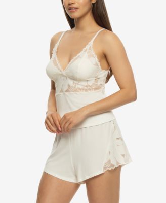 Women's Annalisa Modal and Lace Shorts and Cami PJ Set Style 950236