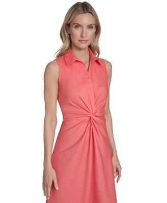 Women's Twist-Front Sleeveless Dress
