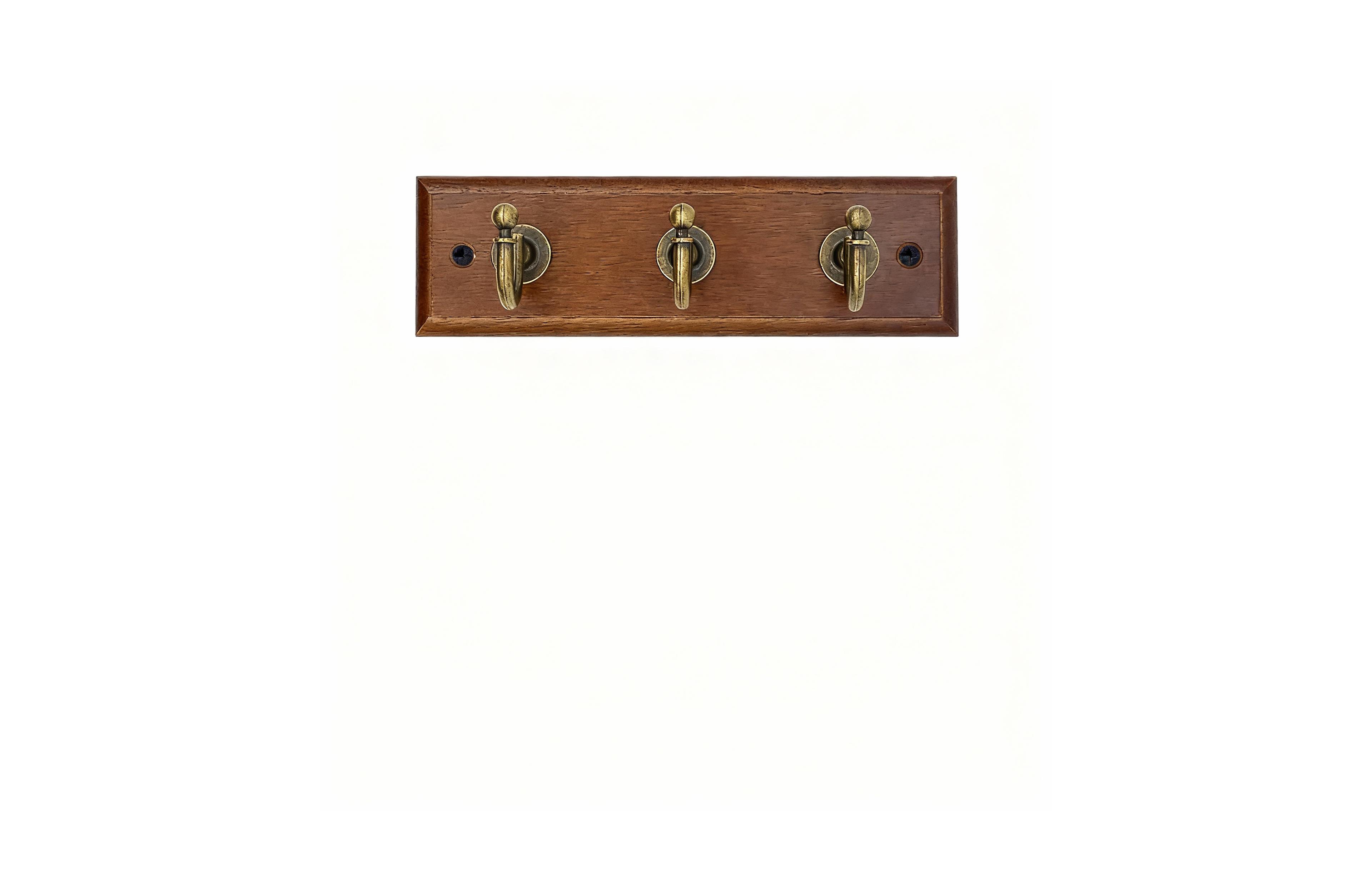 Yigii 6.7" Solid Wood Key Rack with 3 Hooks for Tidy Entryways