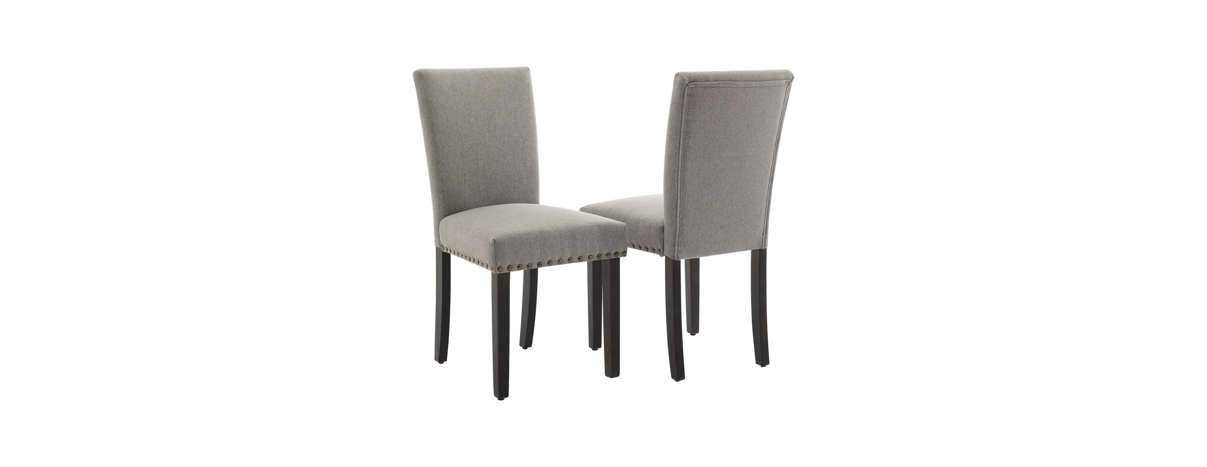 gaomon Upholstered Dining Chairs Set of 2, Fabric Parsons Dining Room Chair with Nailhead Trim & Sturdy Wood Legs, Modern Fabric Kitchen Chairs