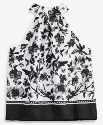 Petite Printed Halter Top