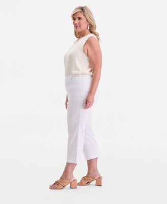 Plus & Petite Plus Size Tummy Control Pull-On Slim-Leg Pants