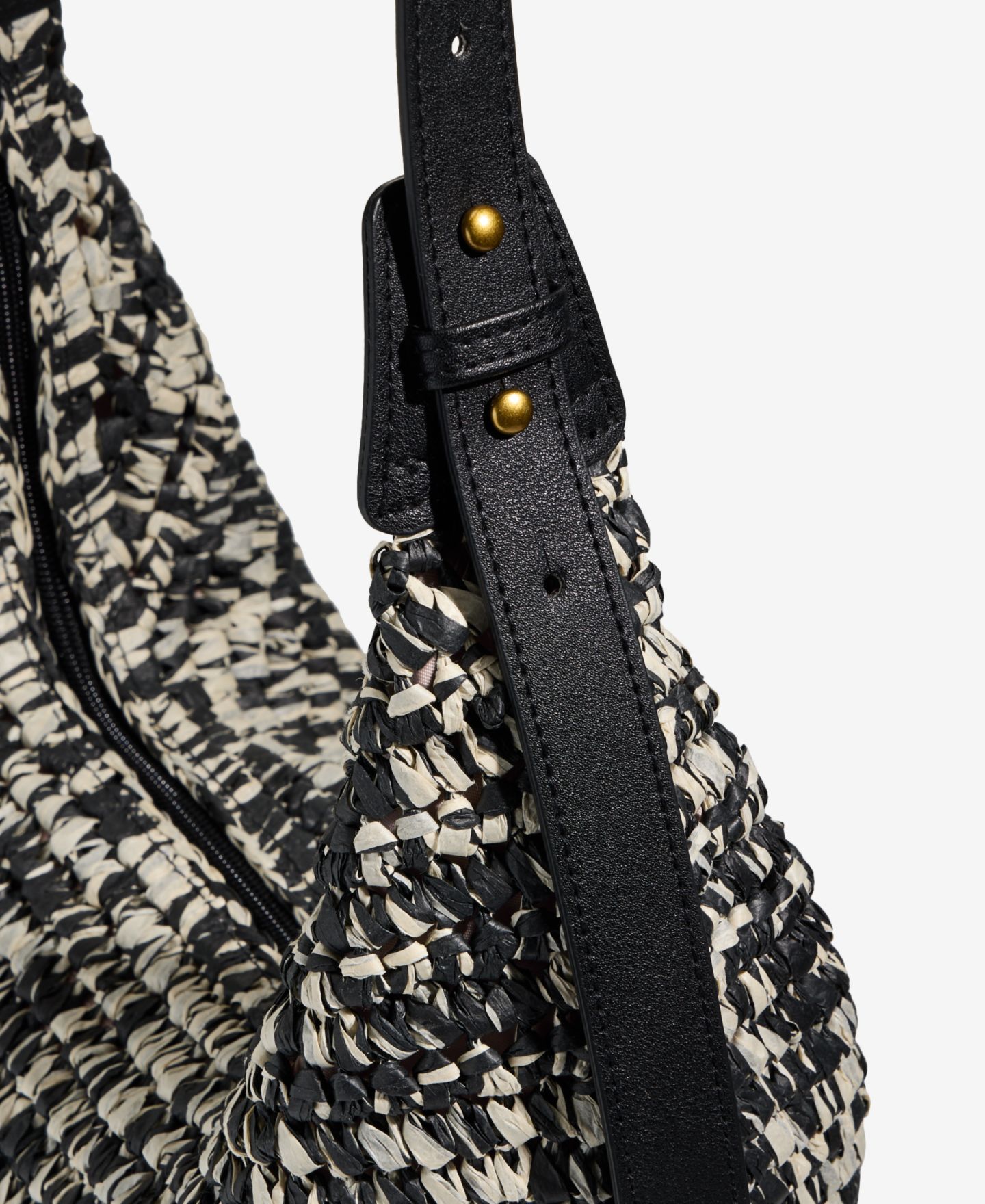 Женская сумка Style & Co Straw Hobo, цвет: Чёрный / Натуральный — фото 5