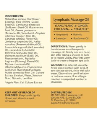 - Ylang Ylang and Ginger Massage Lotion Infused with Collagen Stem Cell and Natural Essential Oils