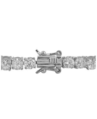 Classic Sterling Silver Radiant Cubic Zirconia Tennis Bracelet