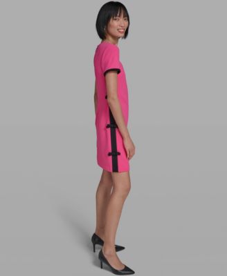 Women's Bow Trim Scuba Crepe Sheath Dress