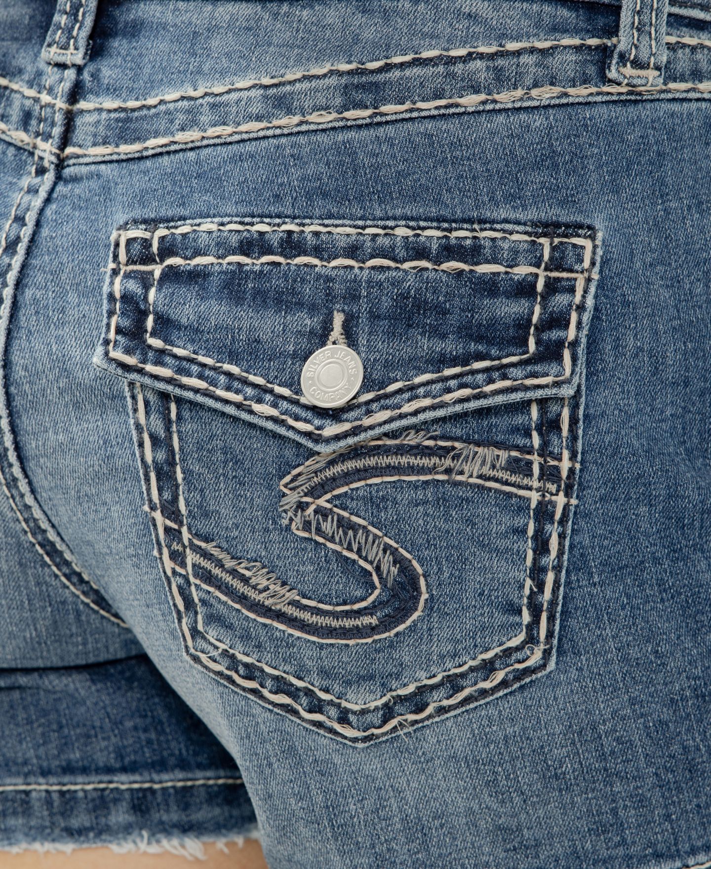 Женские шорты Silver Jeans Co. Suki Mid-Rise, цвет: Bridge — фото 3