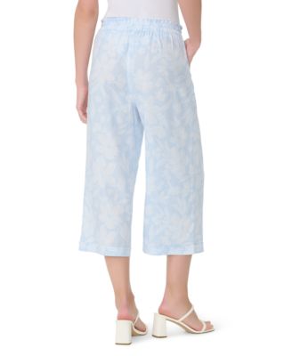 Women's Floral Wide-Leg Crop Pants