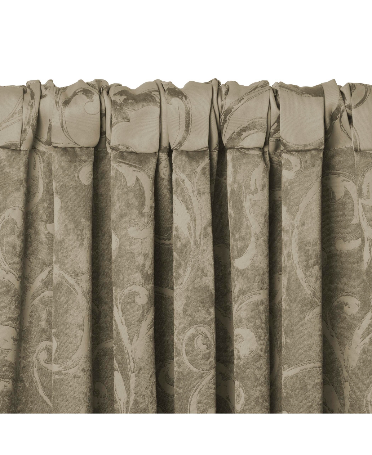 Elrene Home Fashions Mia Jacquard Scroll Blackout Window Curtain