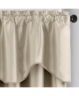 Colette Faux Silk Scalloped Window Valance