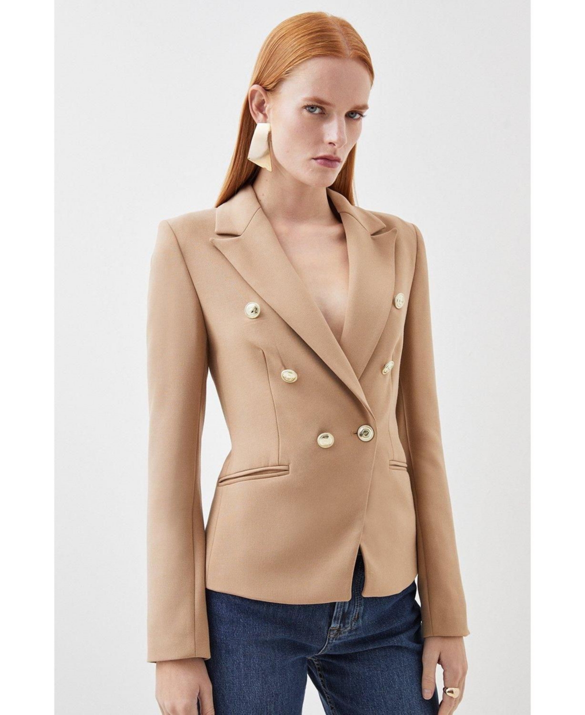 Karen Millen Women's Tailored Button Military Blazer