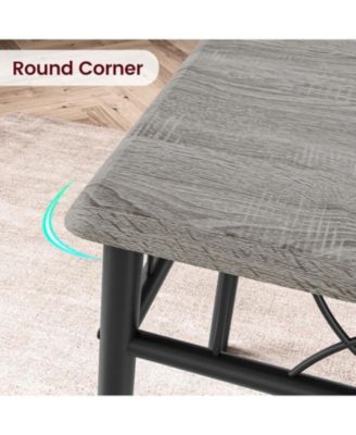 “Gray 5 Piece Dining Set for 4 with Rectangular Table & 4 Upholstered Chairs for Kitchen/Dining.”